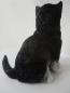 Preview: Figur Katze schwarz-weiß aufrecht sitzend3