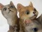 Preview: Figur 3 Katzen kuschelnd hellgrau und braun2