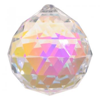 Regenbogenkristall kugelförmig Perlmutt