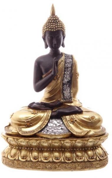 Thai-Budda sitzend mit erhobener Hand