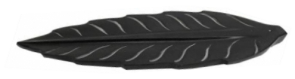 Räucherstäbchenhalter schwarzer Speckstein Blatt